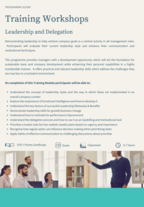 Leadership and Delegation Course Outline | CPD | Optimum | Training